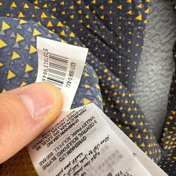 Gymshark Windbreaker Jacket Men's Small Black Yellow Camo Geometric Sport Woven - Picture 9 of 11